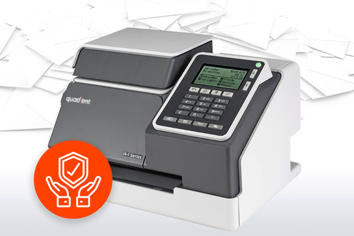 image of ix-3 mail machine with protection icon