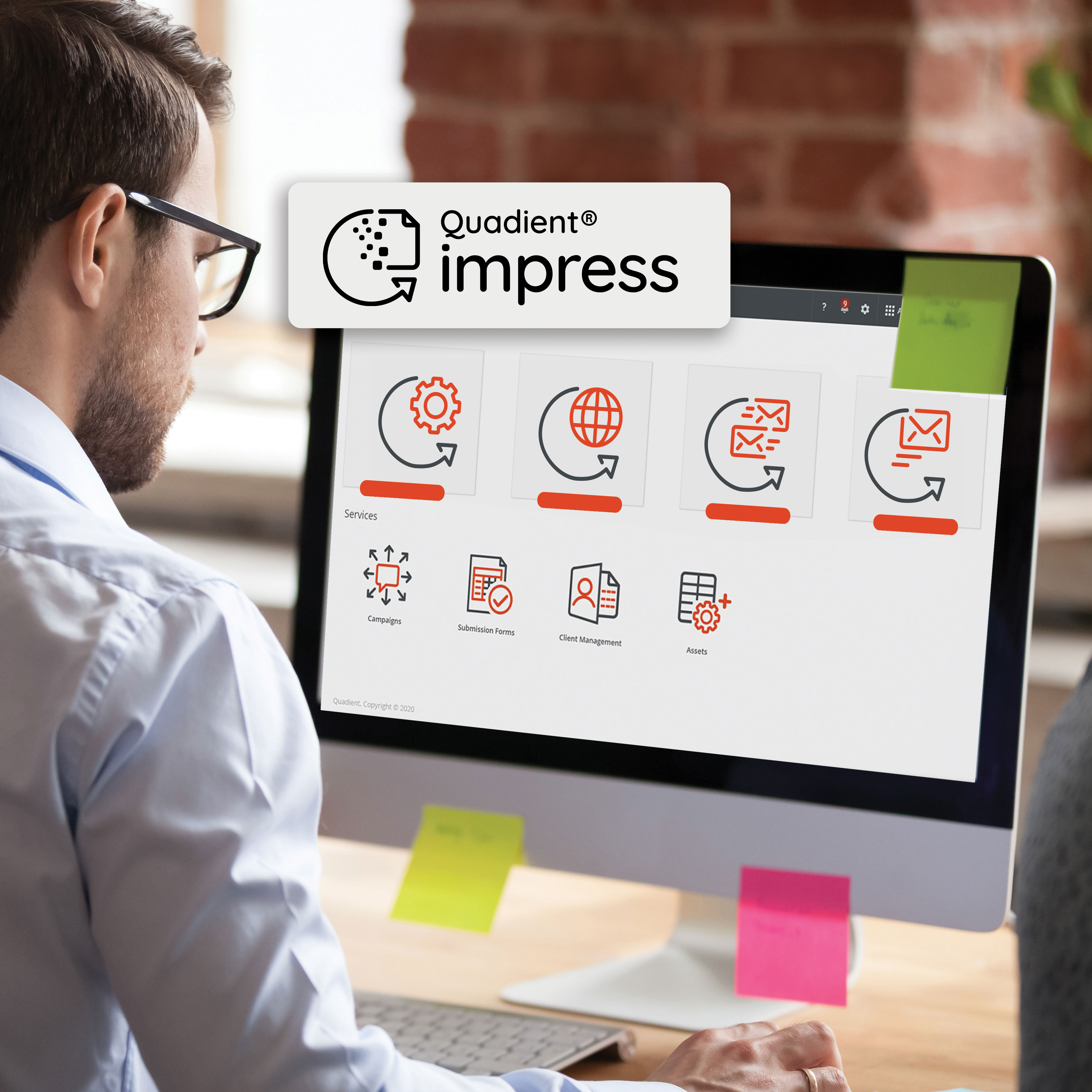 image showing homepage for Impress Software suite, Impress Distribute, Impress Automate, Impress Portal and Dispatch