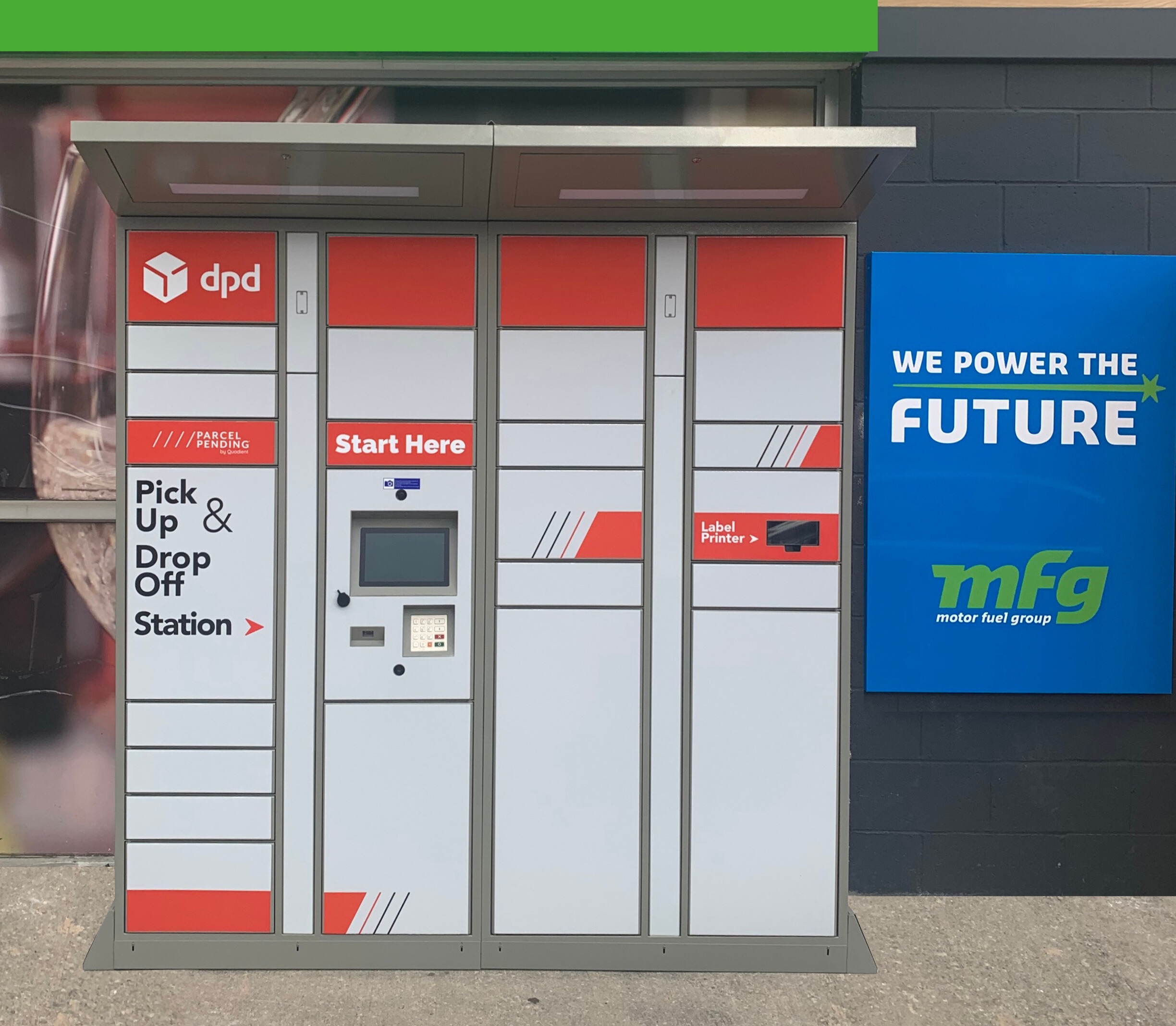 quadient locker in MFG forecourt