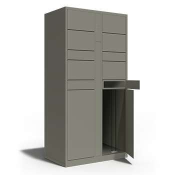 product image of dropbox locker starter unit with screen, keypad and printer
