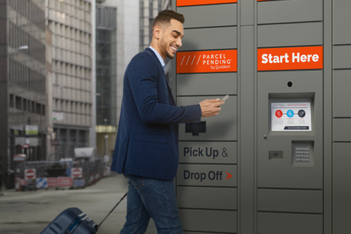 Image of person standing near locker