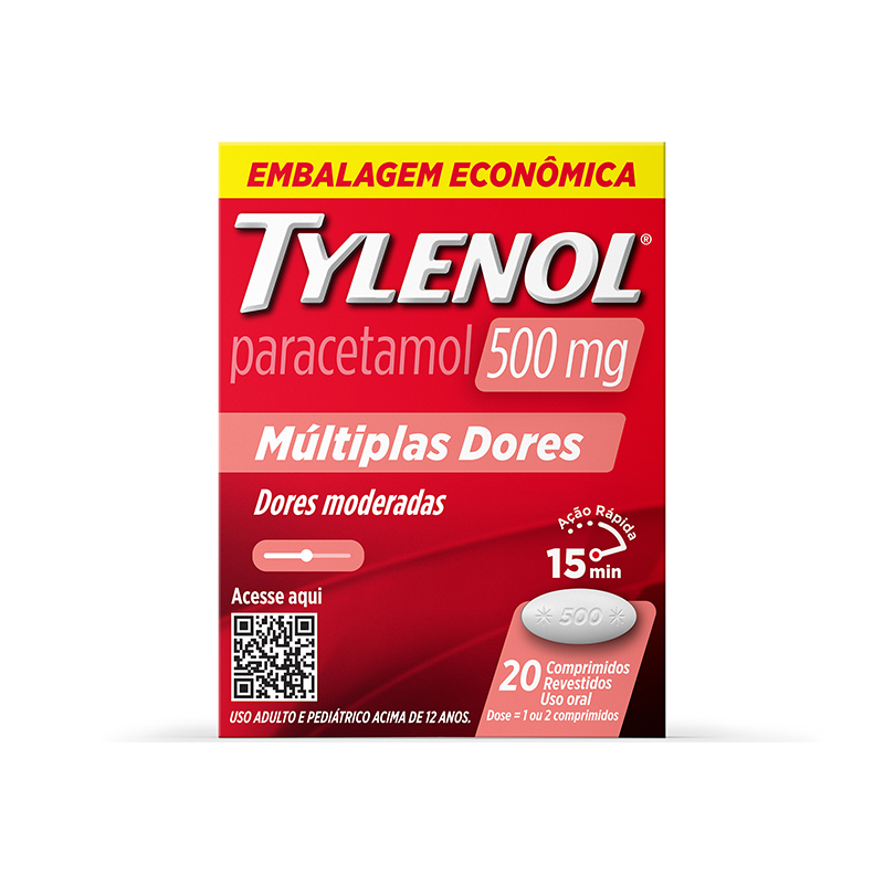 TYLENOL® MÚLTIPLAS DORES MODERADAS 500mg img 3