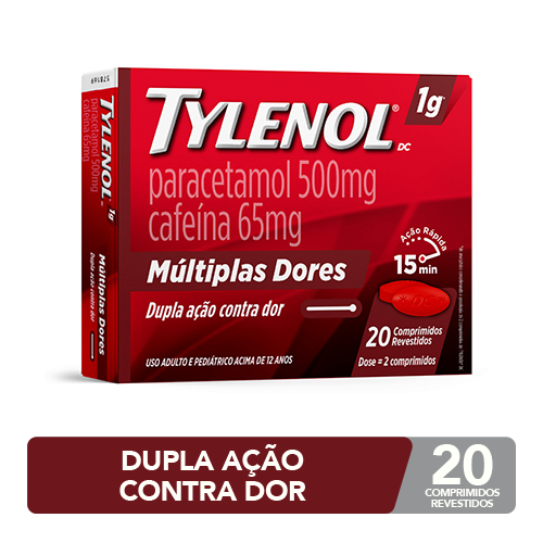 Tylenol múltiplas dores dupla ação