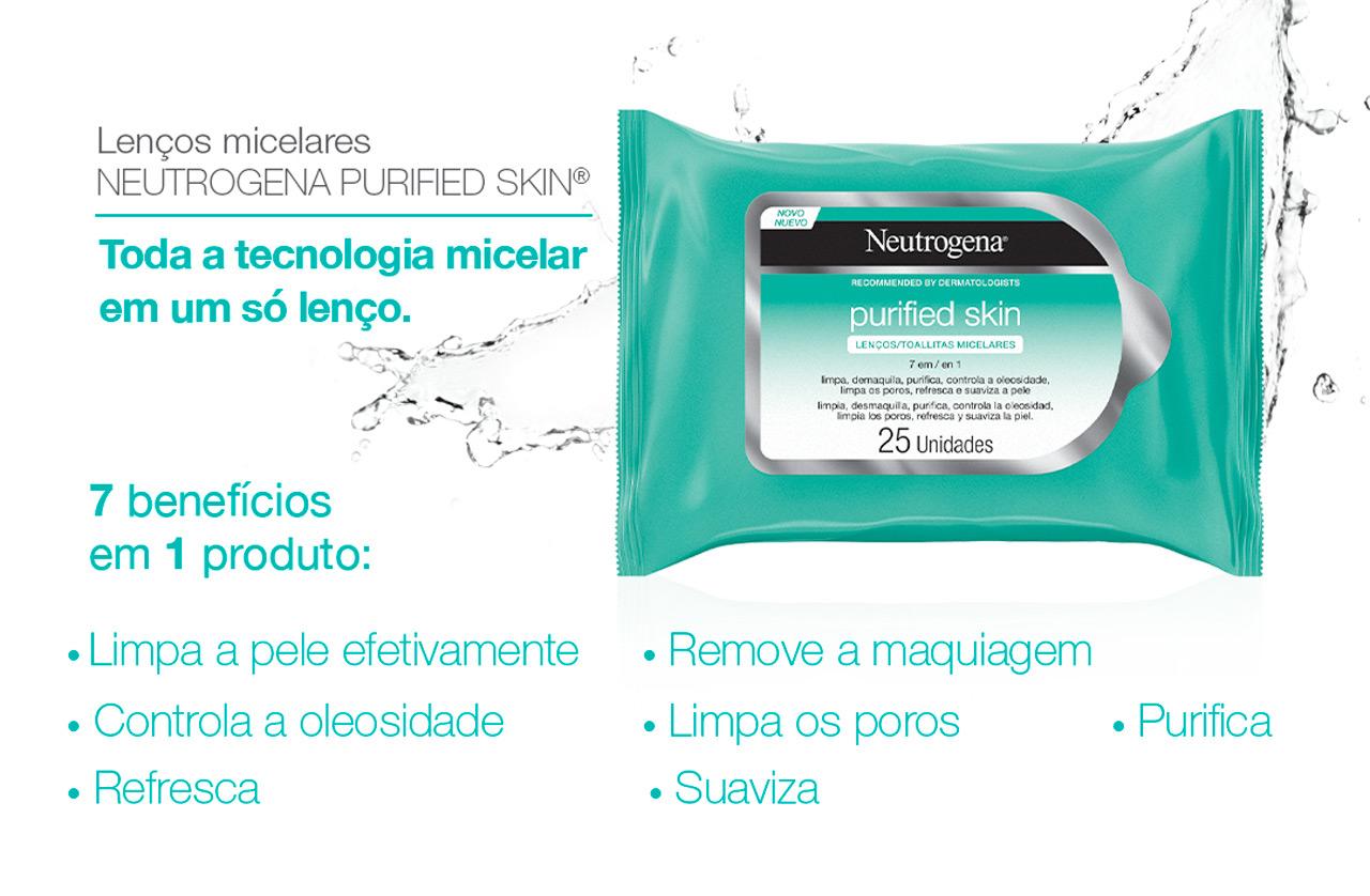 Lenços Micelares Neutrogena Purified Skin