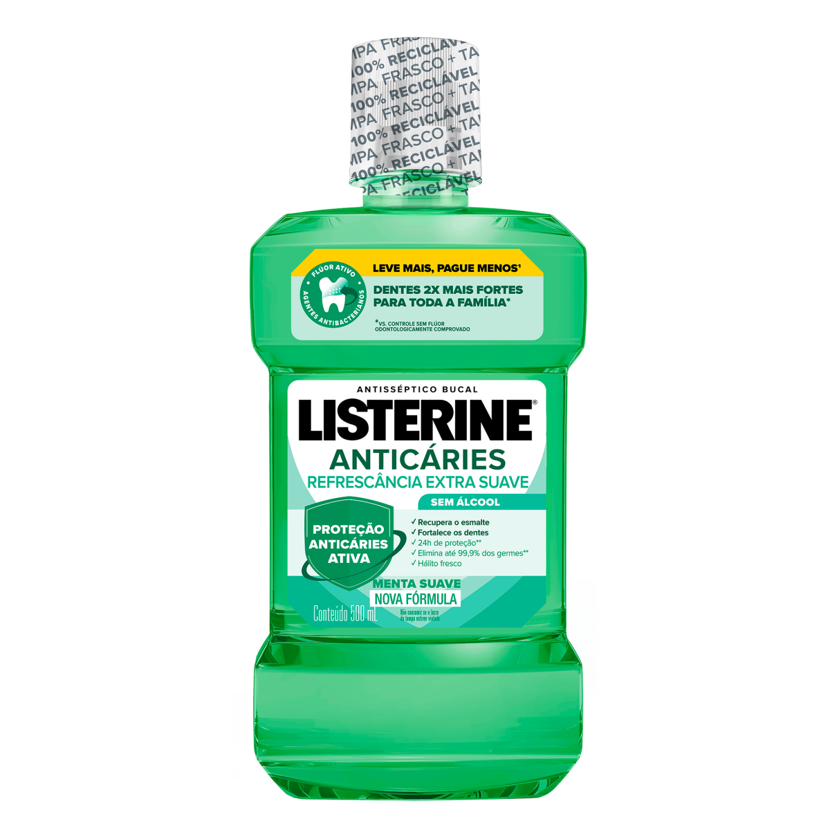 LISTERINE® ANTICÁRIES Refrescância Suave Sem Álcool image 1