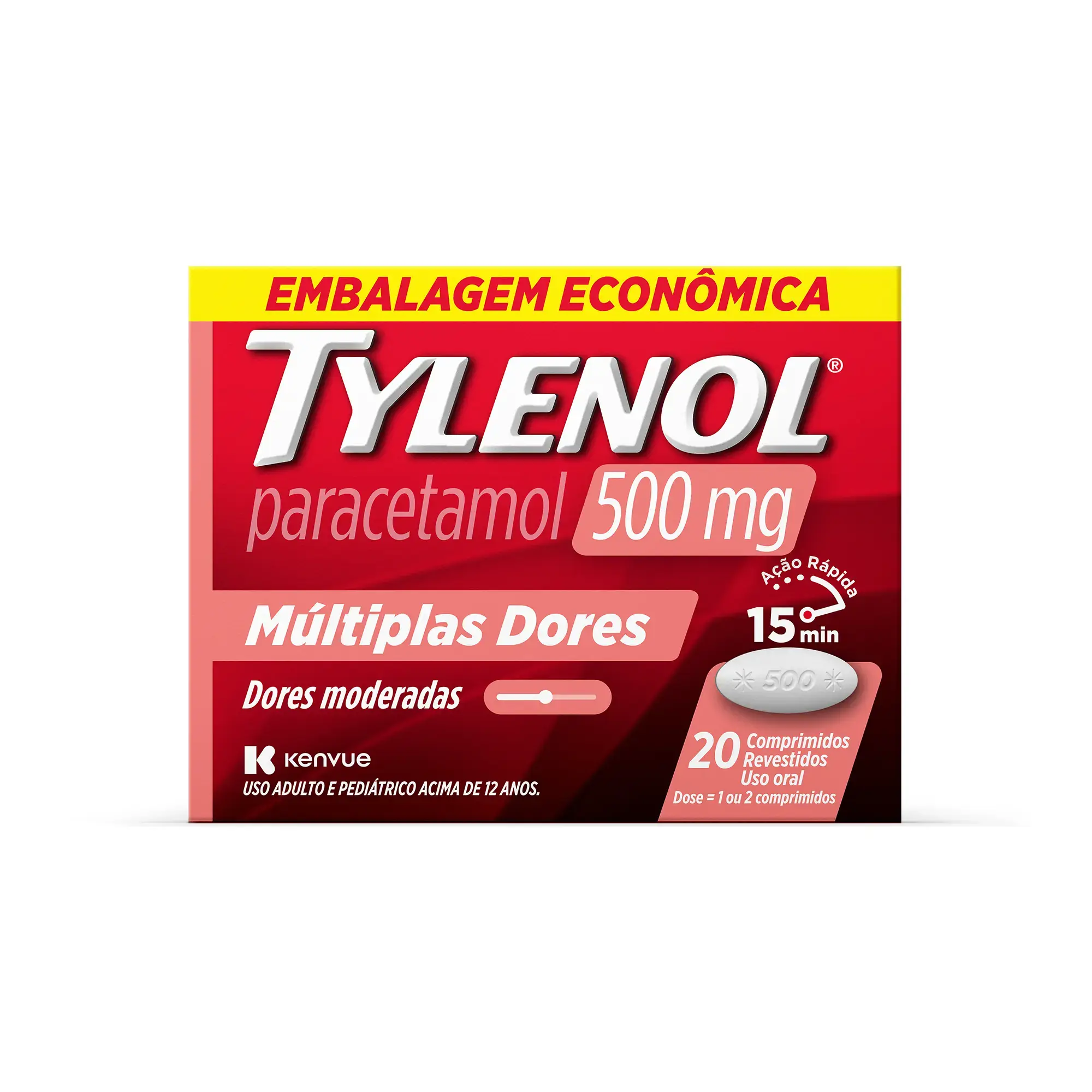 TYLENOL® MÚLTIPLAS DORES MODERADAS 500mg img 4