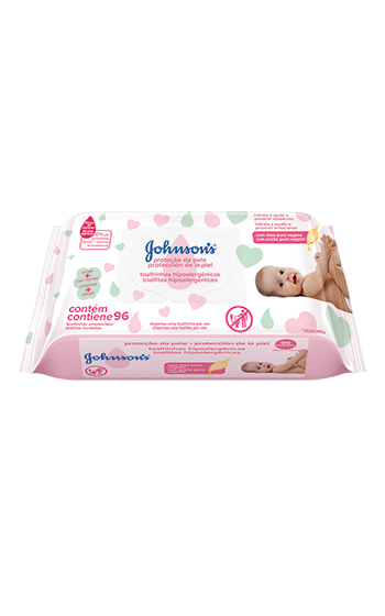 JOHNSON’S® Toalhinhas Hipoalergênicas Proteção da Pele