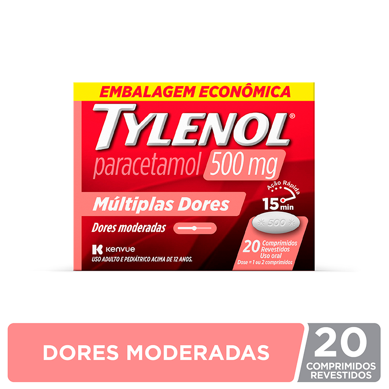 TYLENOL® MÚLTIPLAS DORES MODERADAS 500mg img 2