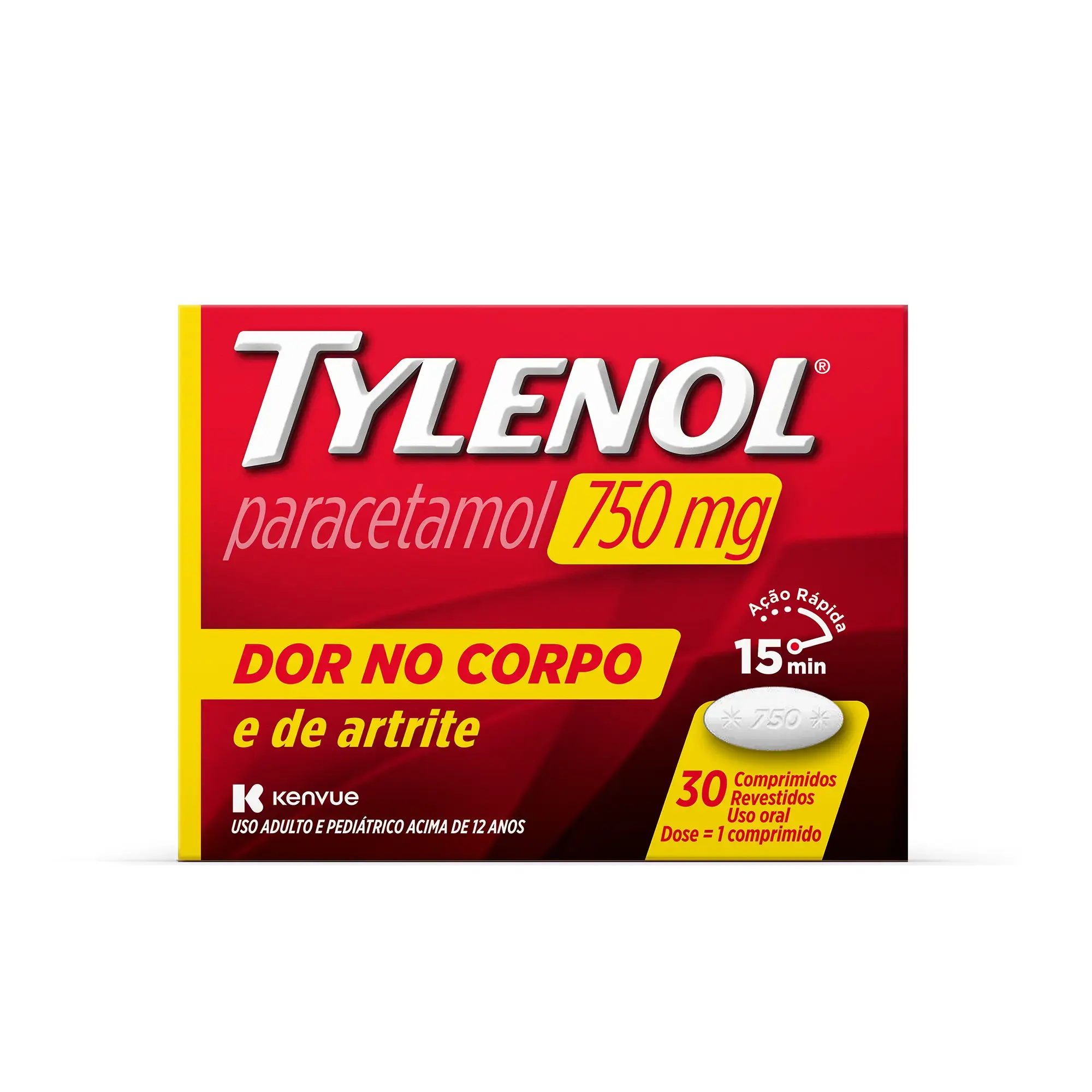 TYLENOL® DOR NO CORPO 750 mg