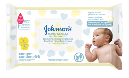 JOHNSON’S® Toalhinhas Hipoalergênicas Recém-nascido