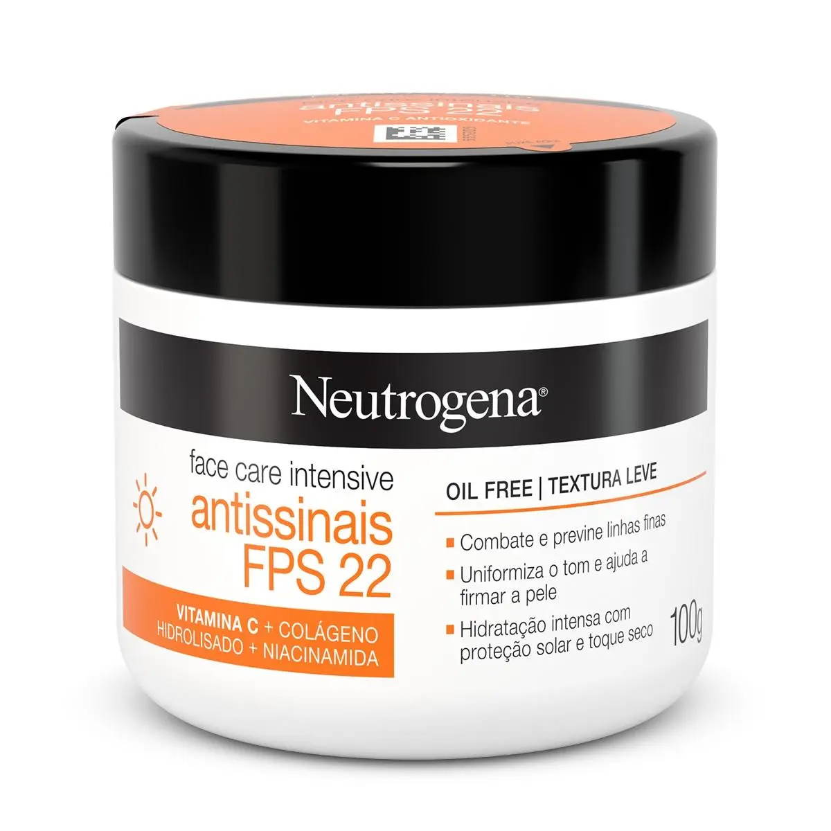 Hidratante Facial Antissinais NEUTROGENA® Face Care Intensive FPS 22