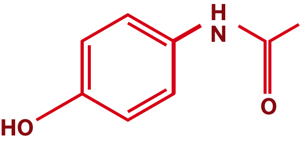 Fórmula estrutural do paracetamol | TYLENOL®