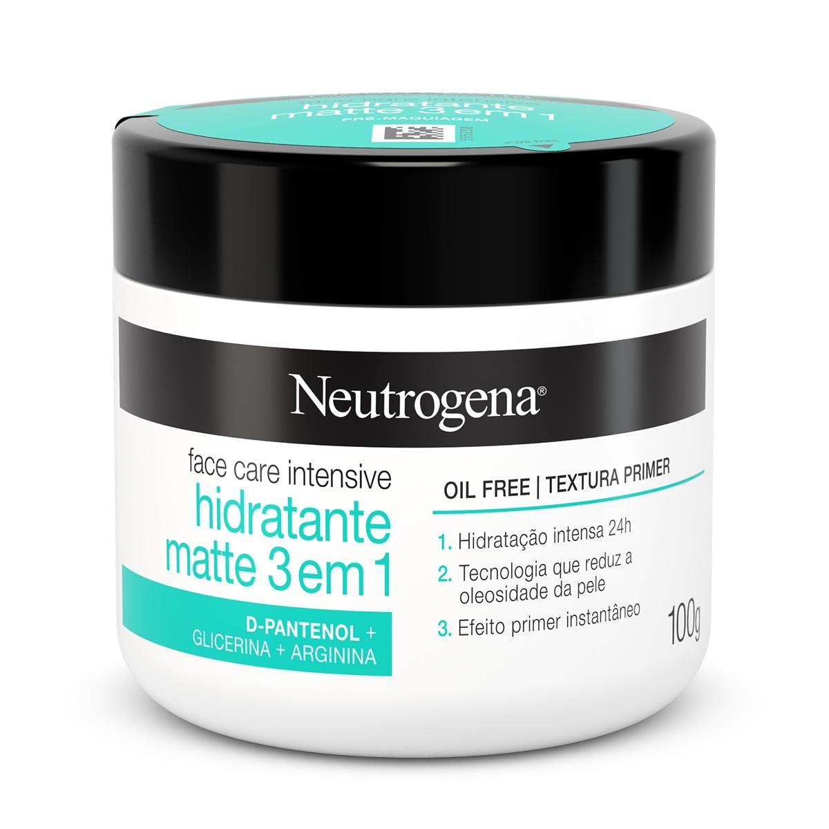 NEUTROGENA® Face Care Intensive Hidratante Matte 3 em 1