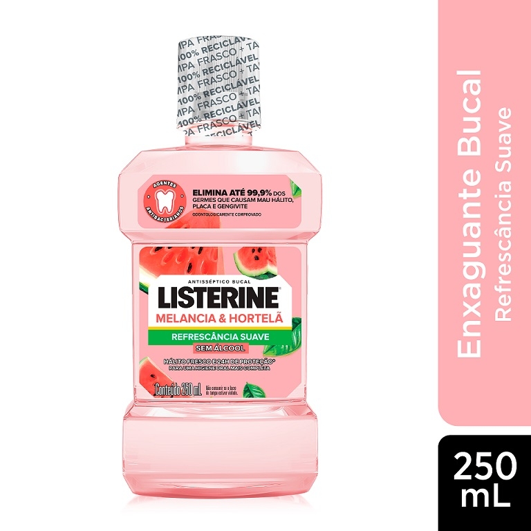 LISTERINE® MELANCIA E HORTELÃ Refrescância Suave Sem Álcool