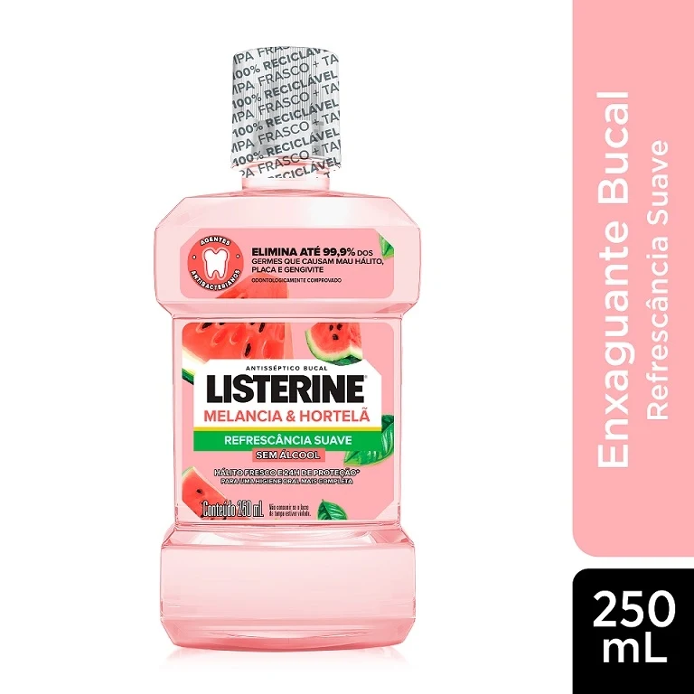 LISTERINE® MELANCIA E HORTELÃ Refrescância Suave Sem Álcool