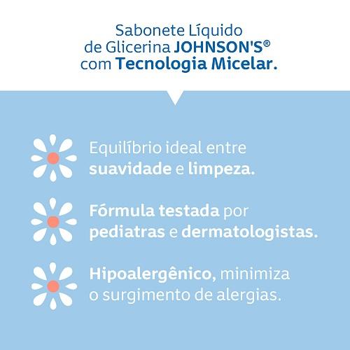 Sabonete Líquido  JOHNSON'S® de Glicerina tecnologia micelar