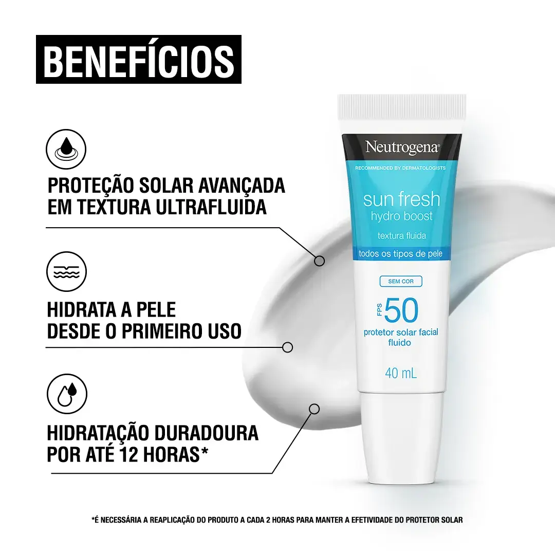 NEUTROGENA SUN FRESH® Hydro Boost FPS 50 Sem Cor - img 4 - Beneficios