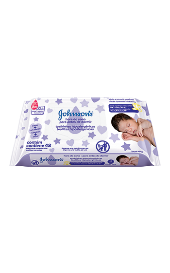 JOHNSON’S® Toalhinhas Hipoalergênicas Hora do Sono