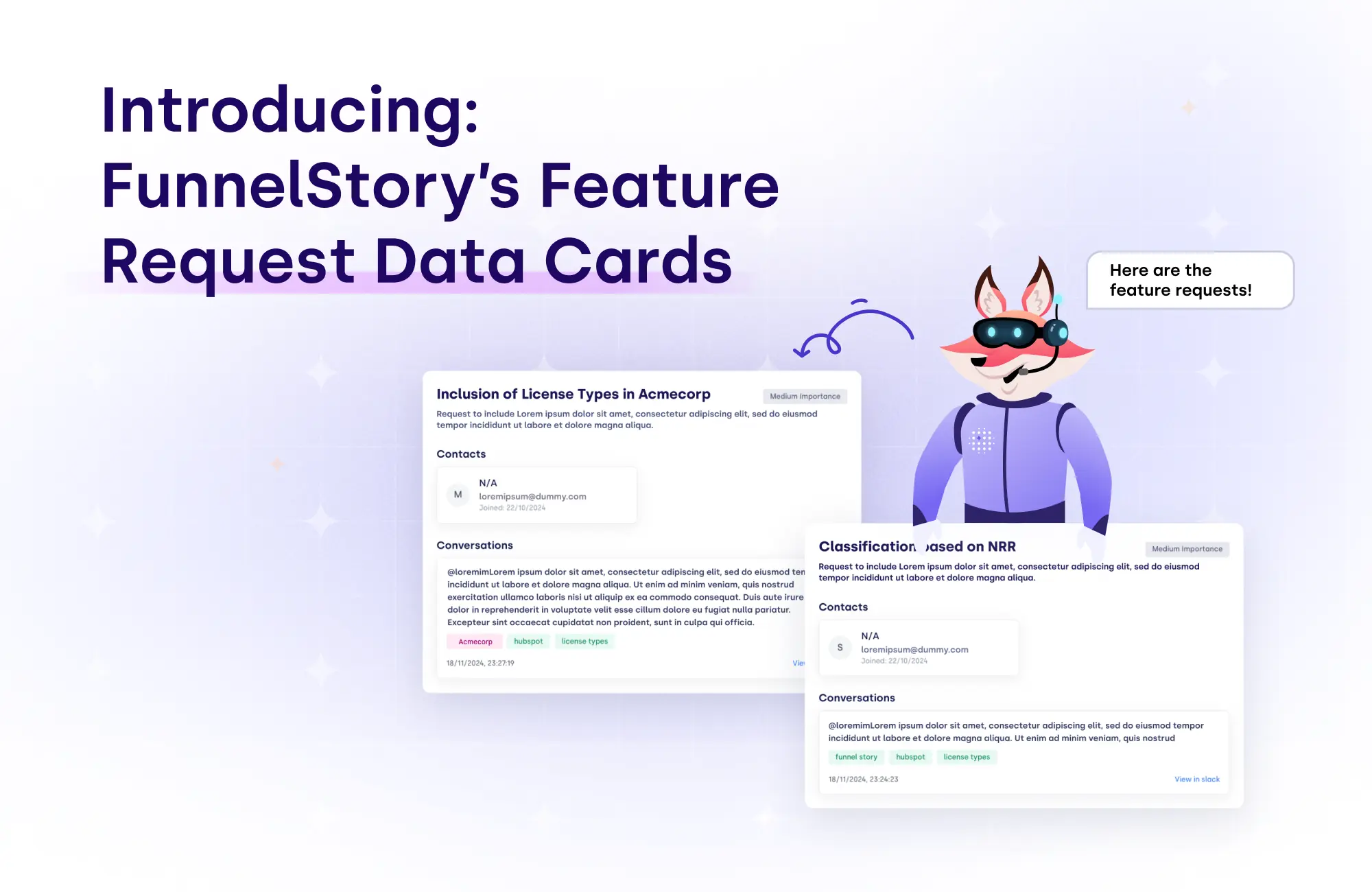 Introducing Feature Request Data Cards