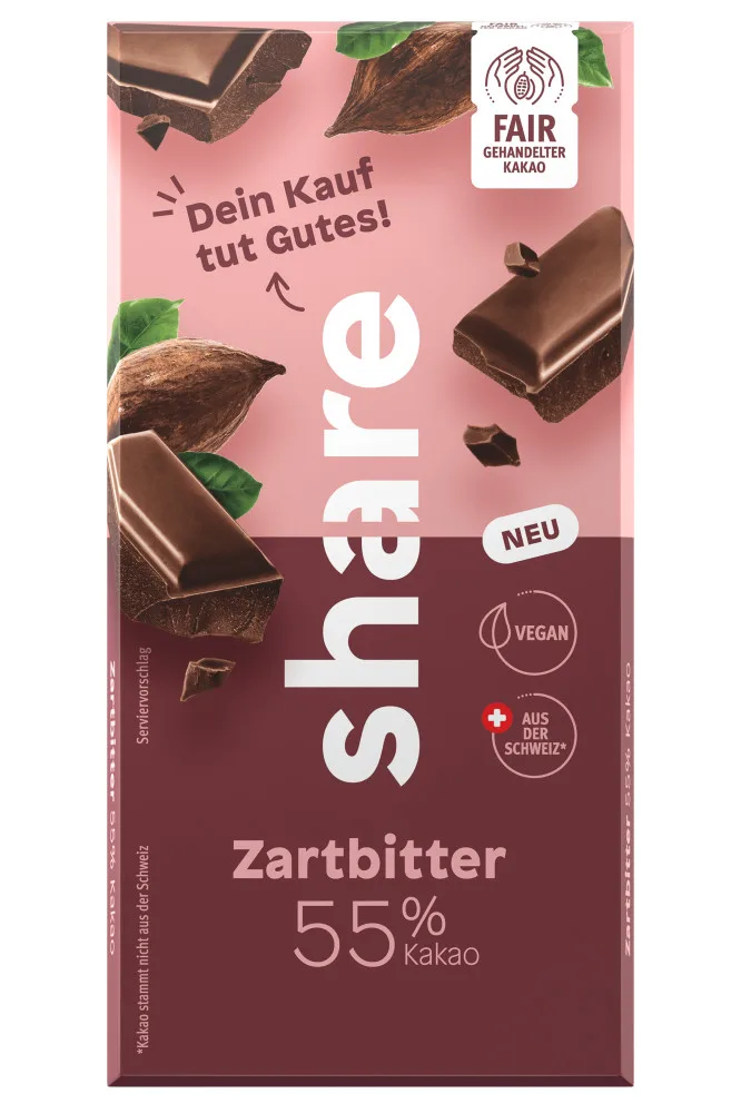 Bild des Produkts Schokoladentafel Zartbitter (55% Kakao) 100g