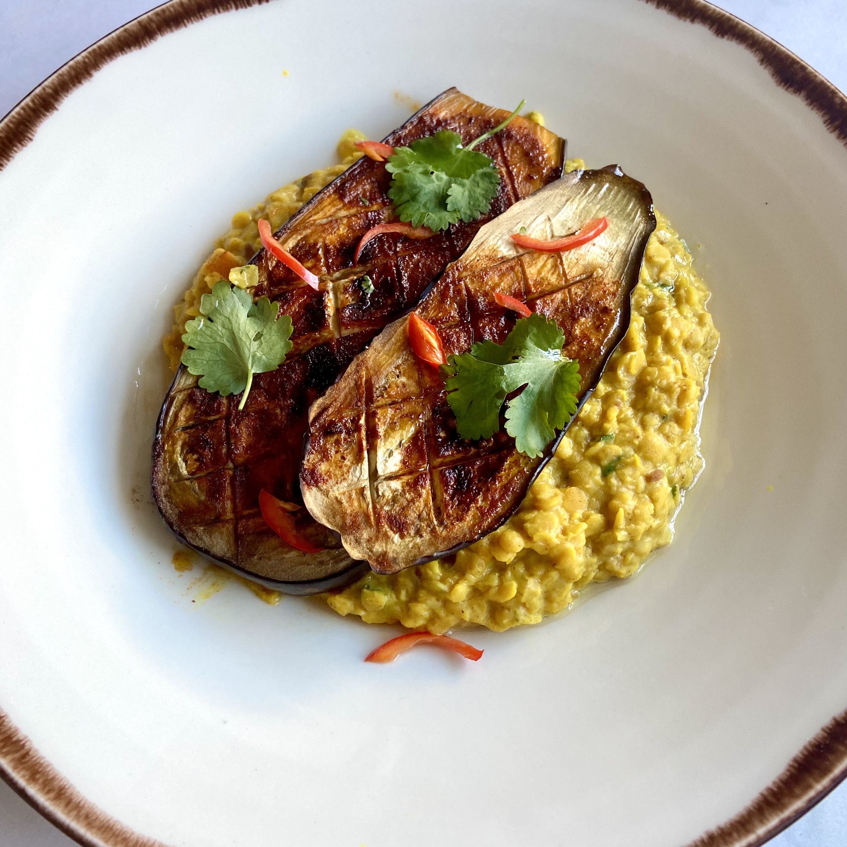 Grilled Aubergine Xinxim