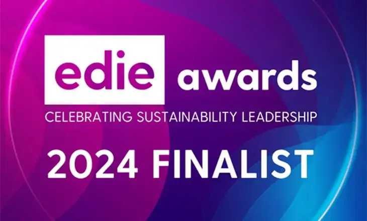 Poster mentioning edie awards 2024 finalist