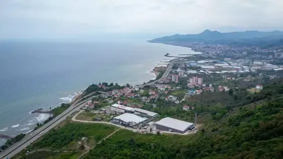 Image from above of the coast line