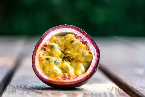 Close up image of passion fruit
