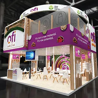 ofi booth at an event