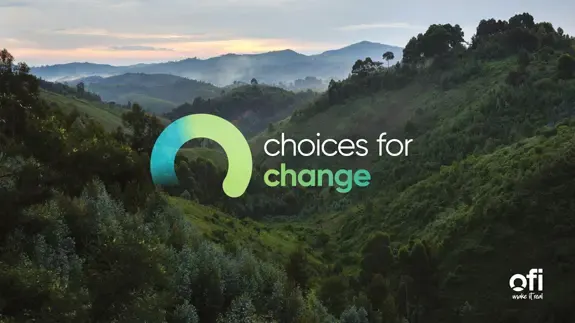 Image of nature with choices for change text and logo