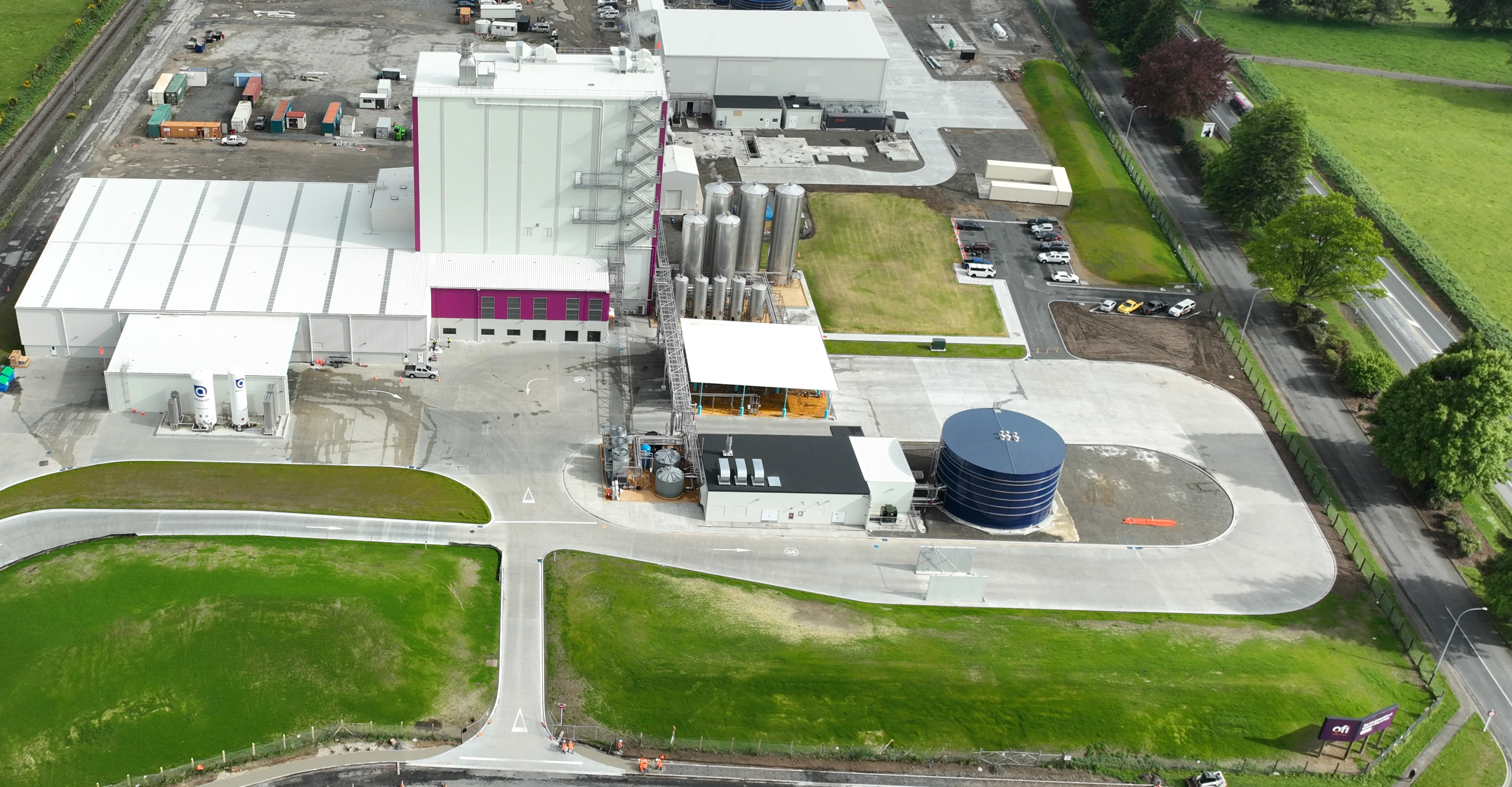 Photo from above of a big facility