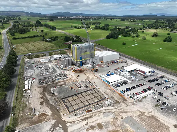 Picture from above of a facility
