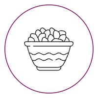 Seasoned nuts icon SVG