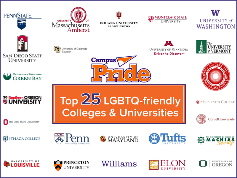 Campus Pride’s Top 25 LGBTQ-Friendly Colleges of 2015