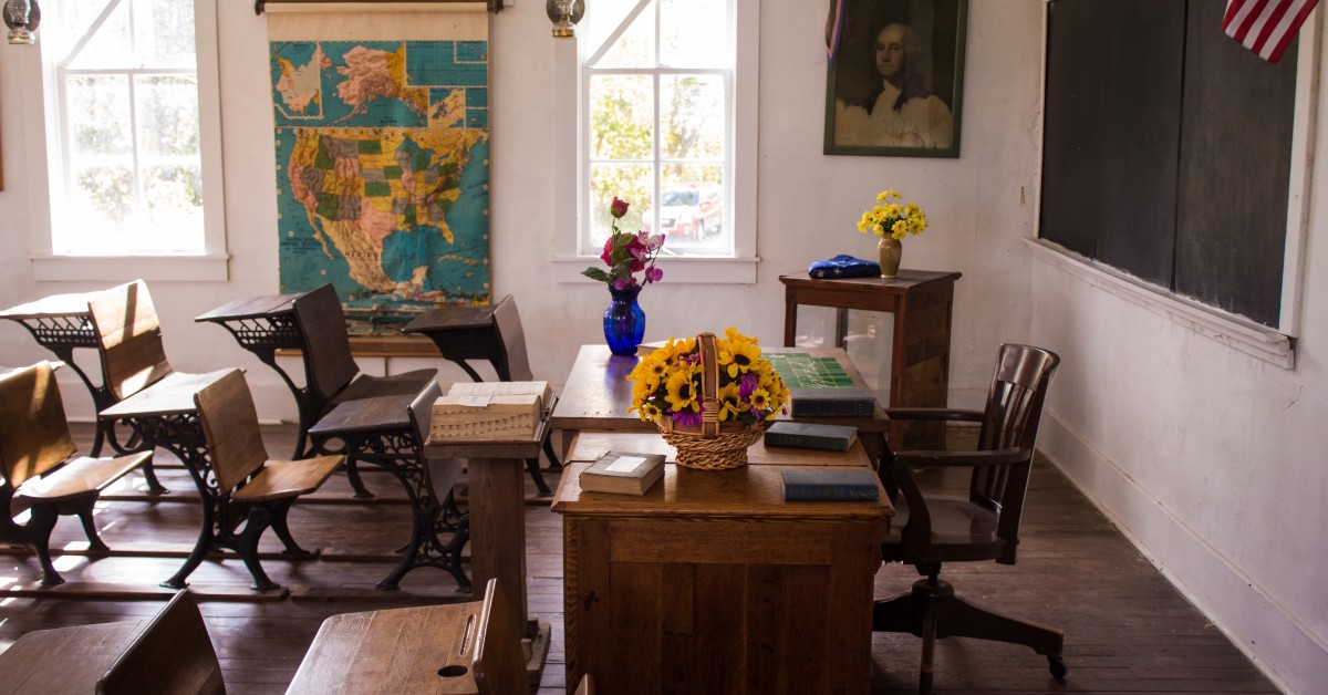 old school house classroom