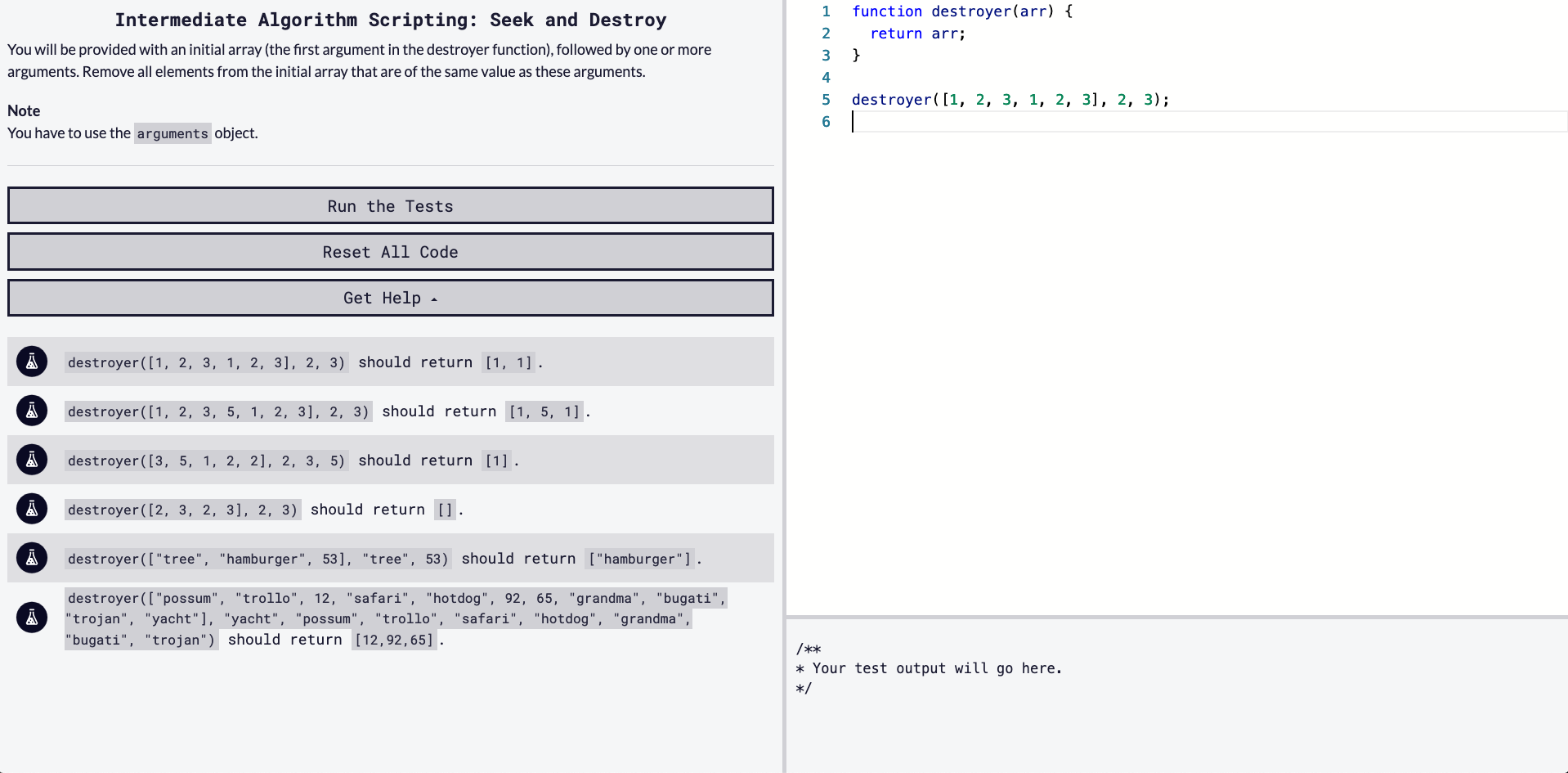 Intermediate Algorithm Scripting - Arguments Optional - JavaScript