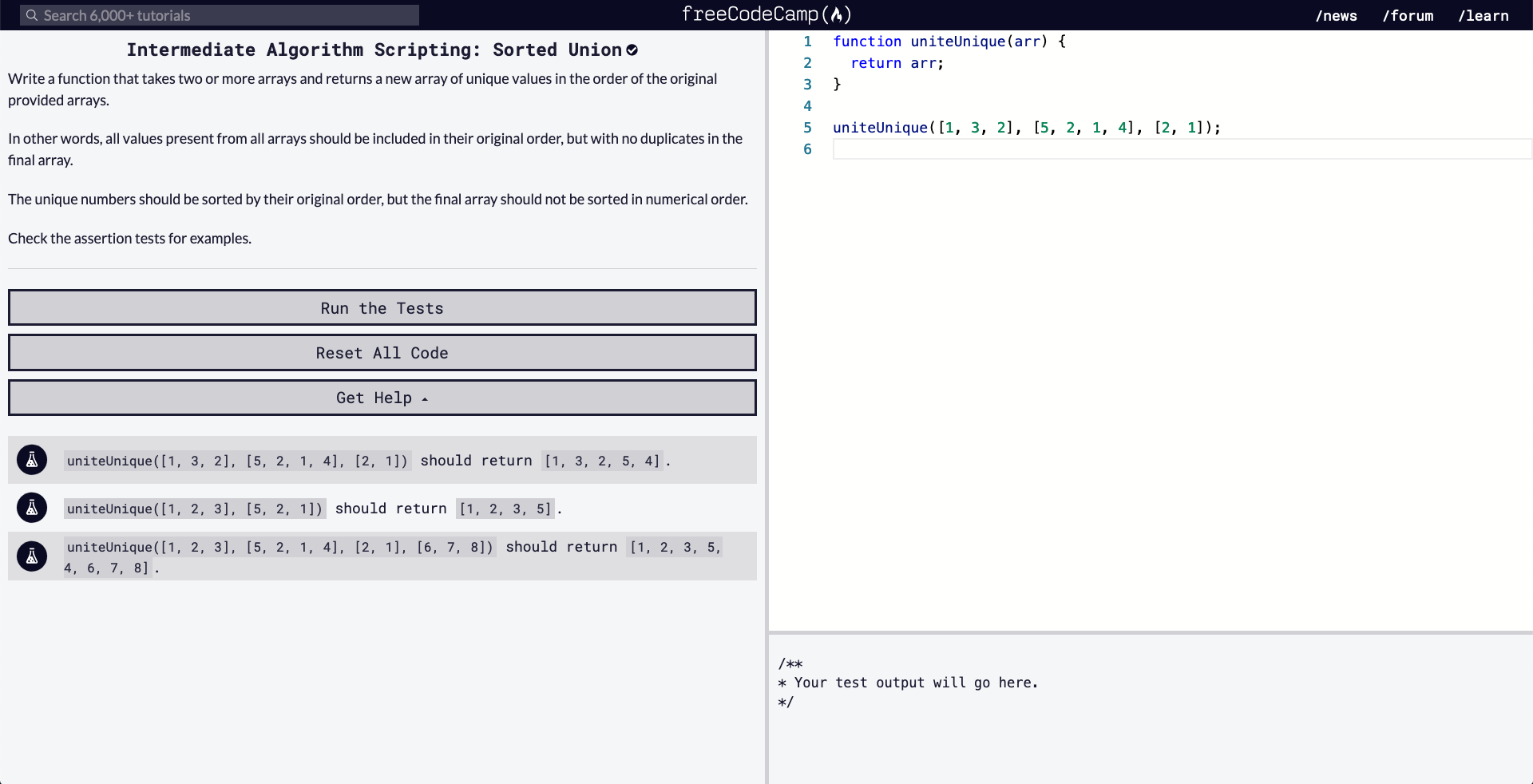 Intermediate Algorithm Scripting - Arguments Optional - JavaScript