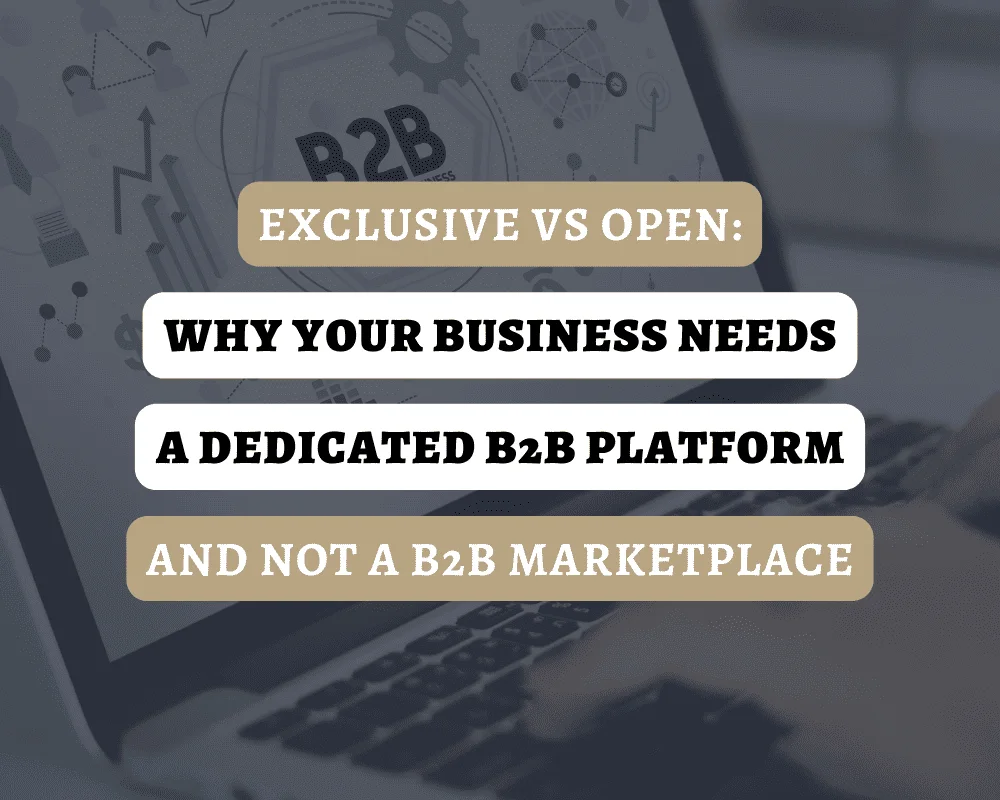Why Your Business Needs a Dedicated B2B Platform and Not a B2B Marketplace