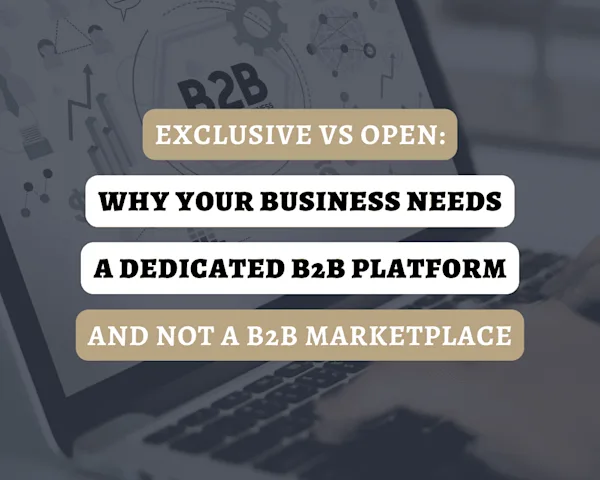 Why Your Business Needs a Dedicated B2B Platform and Not a B2B Marketplace