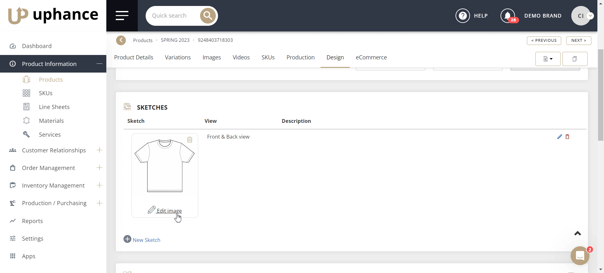 Tech pack annotation