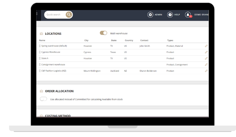 Uphance Multi Warehouse Management Software