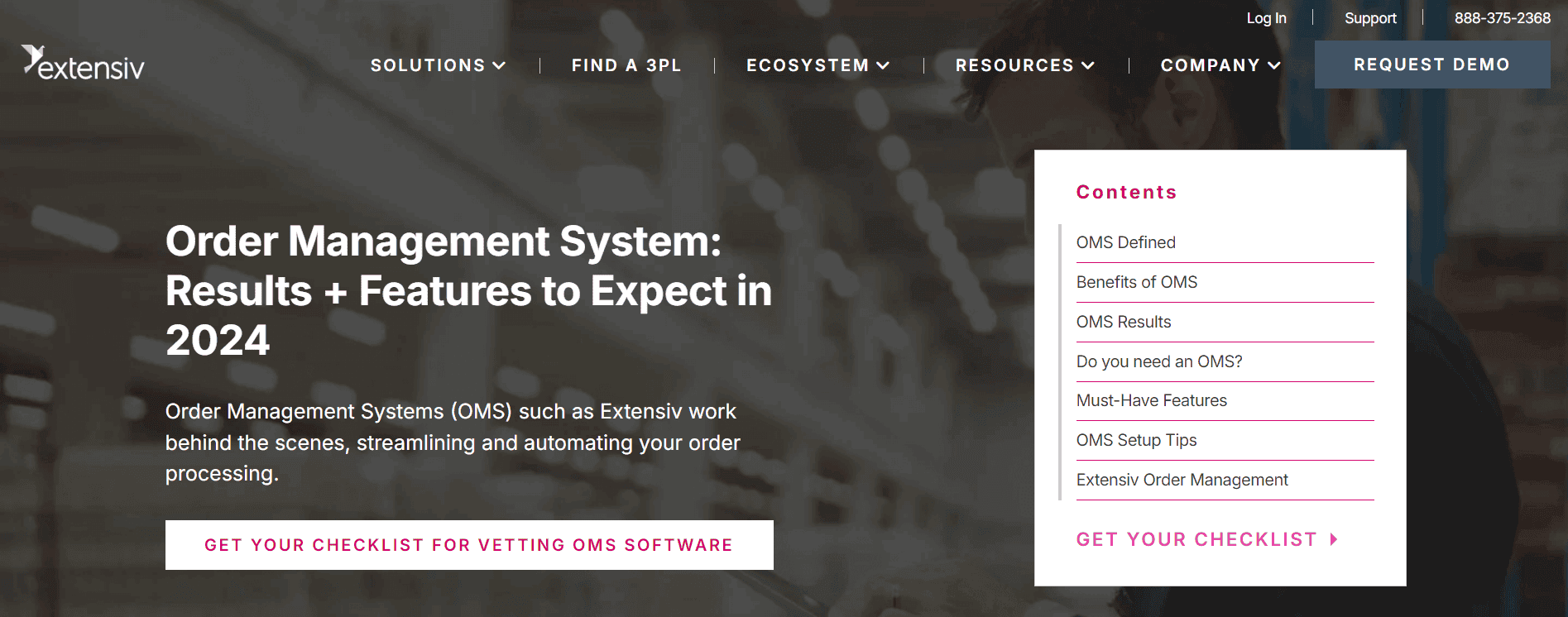 Extensiv order management system