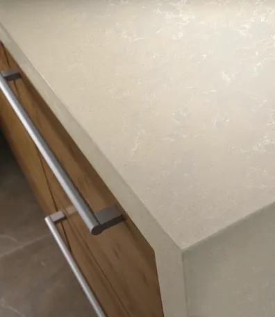 Quartz countertop corner