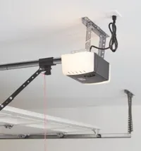 Garage door opener; orange shopping cart icon