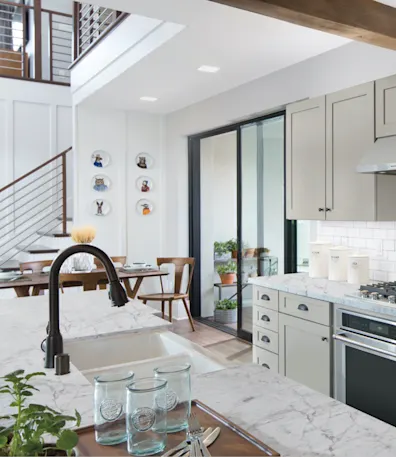 Granite countertop in a newly remodeled kitchen