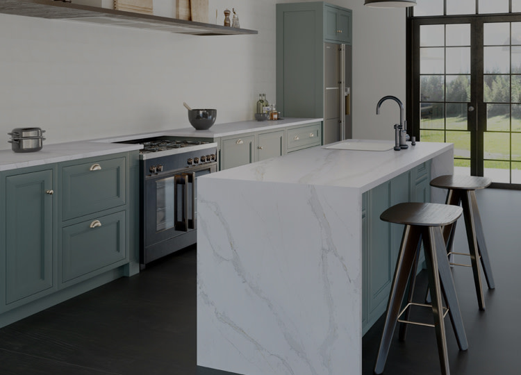 Beautiful Glass Kitchen Countertops And Raised Bars 