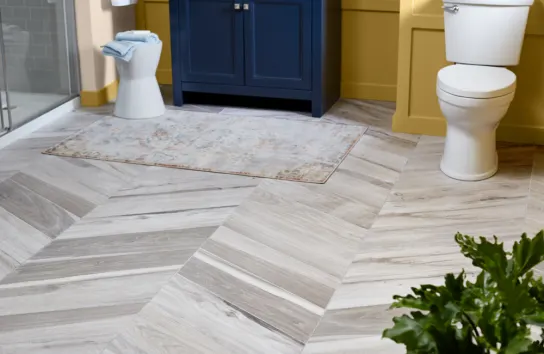 Laying Floor Tiles in a Small Bathroom - Houseful of Handmade