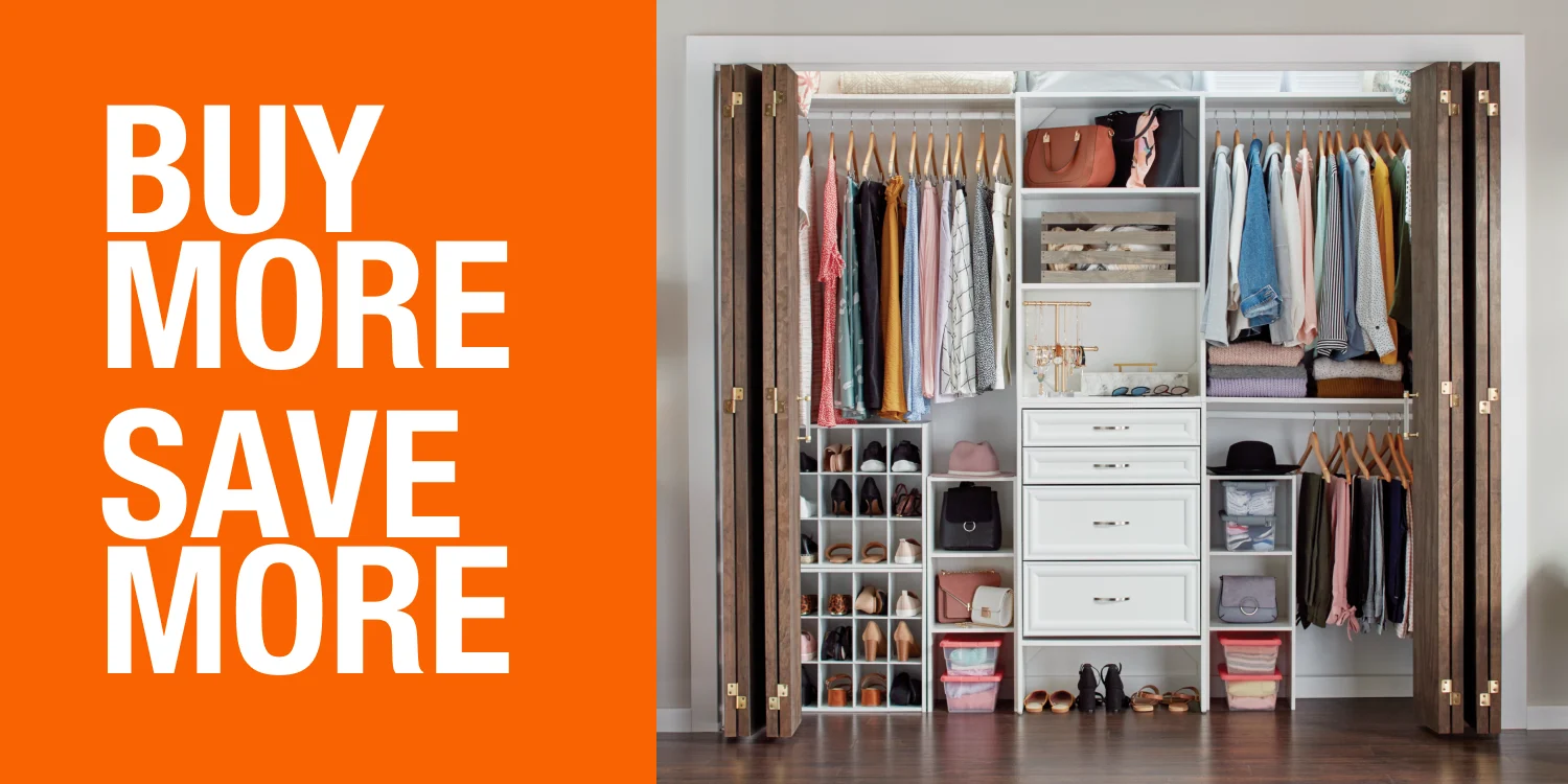 Buy More, Save More: Up to 20% Off Home Organization Systems & Installation