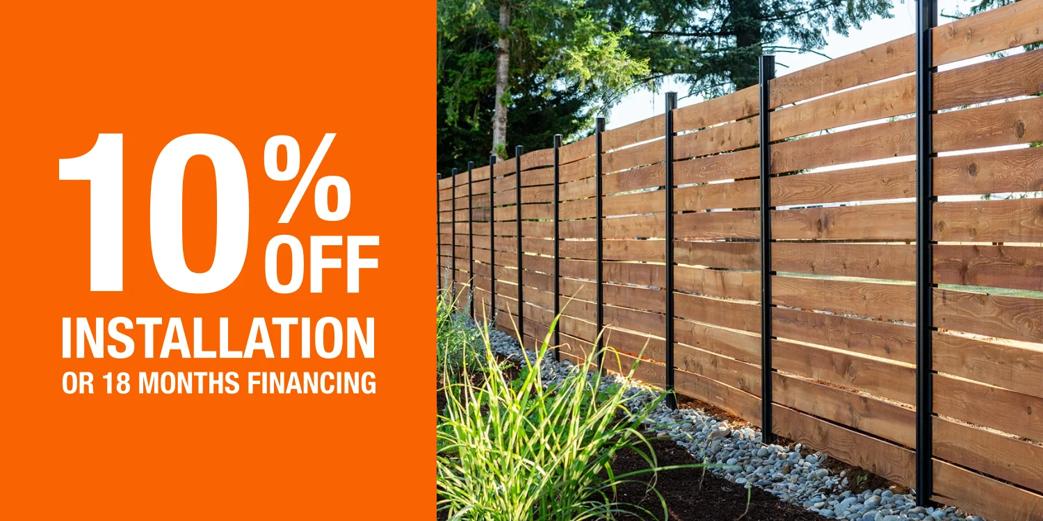 10% Off Fencing Installation + 18 Months Financing Promotion