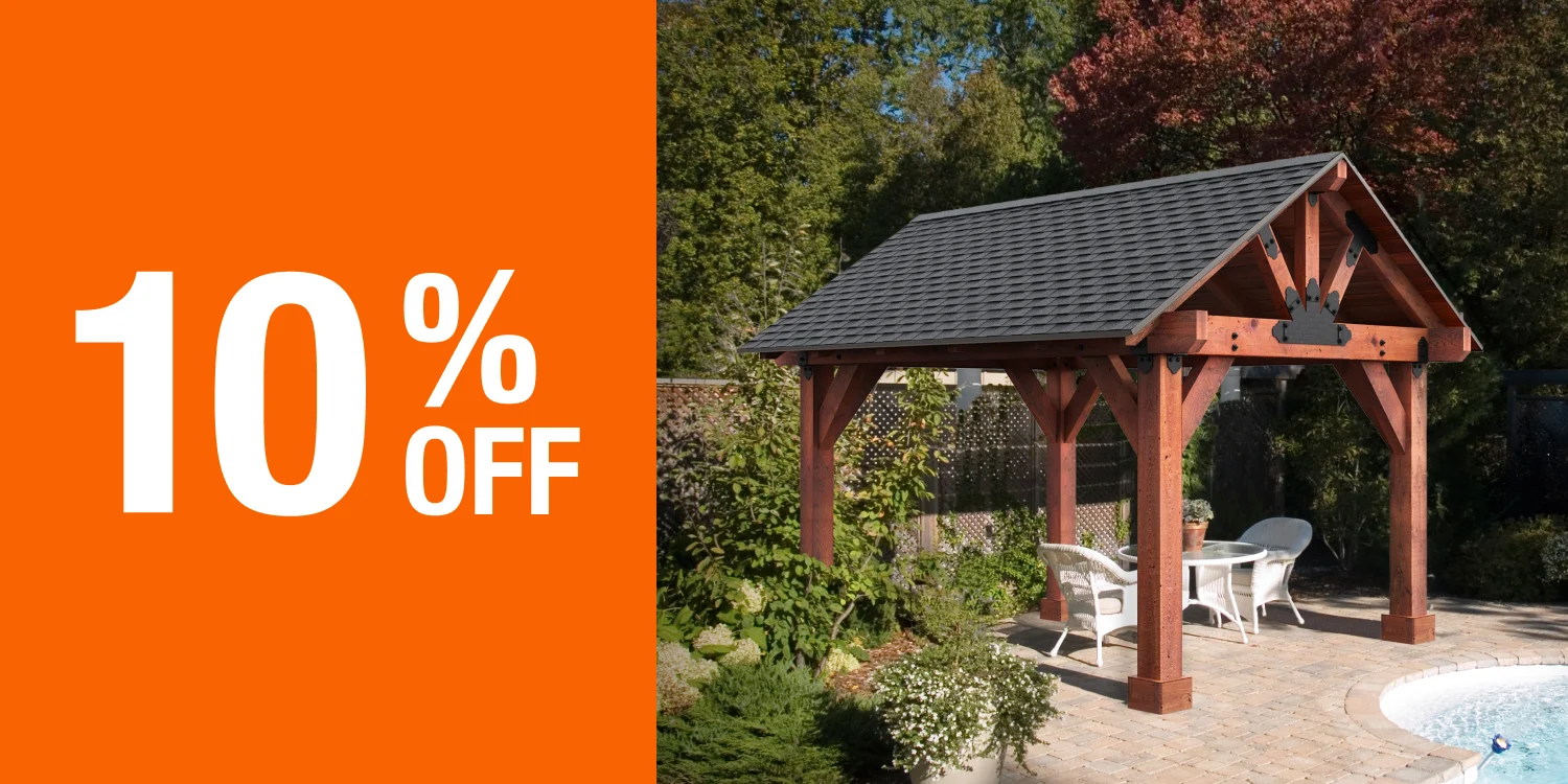 10% Off Installed Pergolas and Pavilions from Lawn Master + Additional 5% Off by Statement Credit Promotion